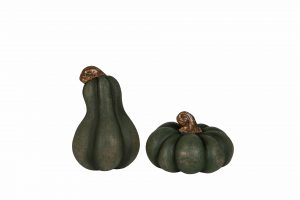 Dekorationspumpa mini grön 5x8 cm – höstdekoration