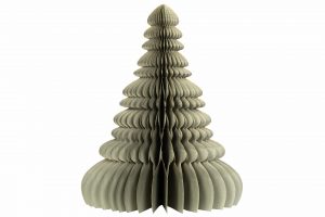 Handgjord pappersgran med gulddetaljer 50 cm