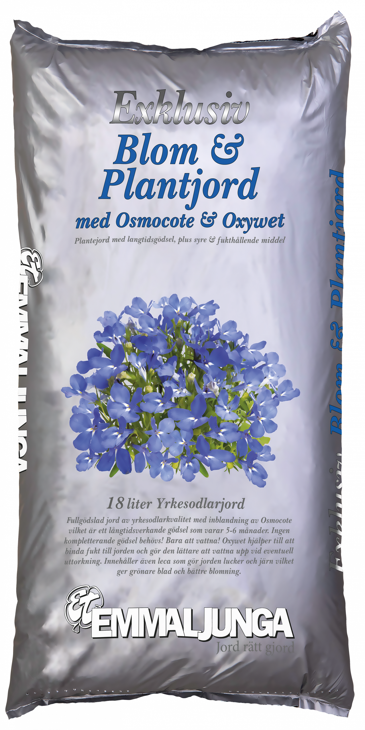 Exklusiv Blomjord med Osmocote 18 liter artnr helpall 1420 halvpall 1421